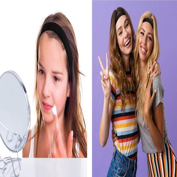 1.2 Inch Satin Headbands, Ladies and Girls Antiskid Hard Hair Bands, DIY Hair He - Picture 6 of 7